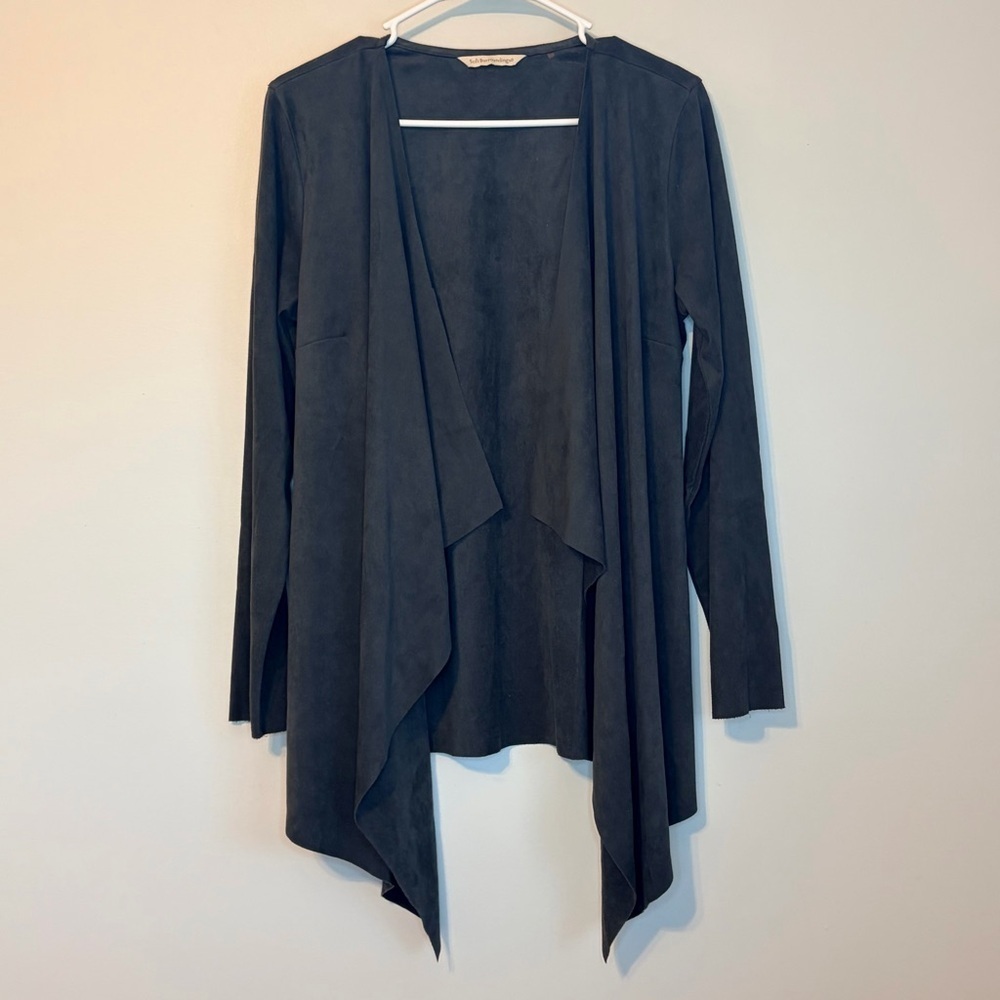 Soft Surroundings Slate Gray Drape Jacket - Picture 3 of 6